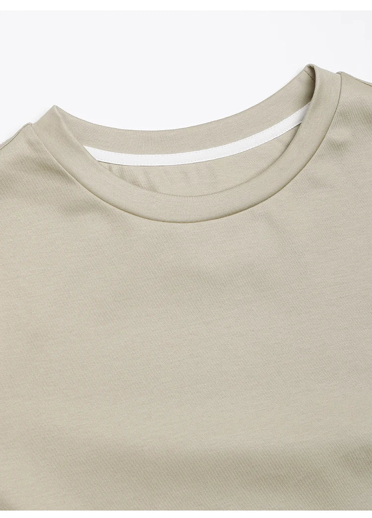 Summer Short Sleeved Clothes Premium Luxury Women's Clothing Combed Cotton Tshirts pima cotton Tee Shirt