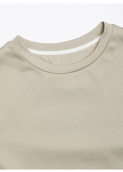 Summer Short Sleeved Clothes Premium Luxury Women's Clothing Combed Cotton Tshirts pima cotton Tee Shirt