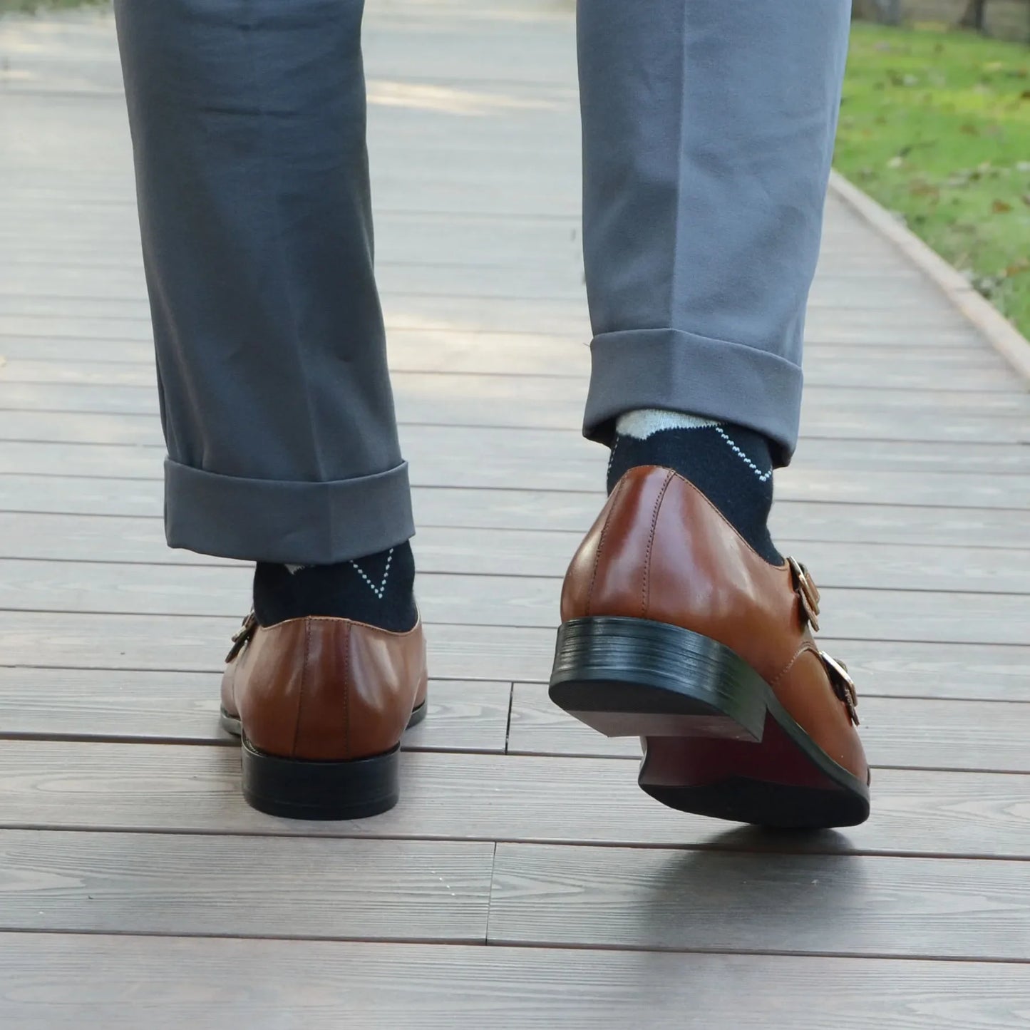 Luxury Men's Wedding Formal Shoes Genuine Leather Pure Brown Black Double Buckle Monk Strap Cap Toe Business Office Dress Shoes