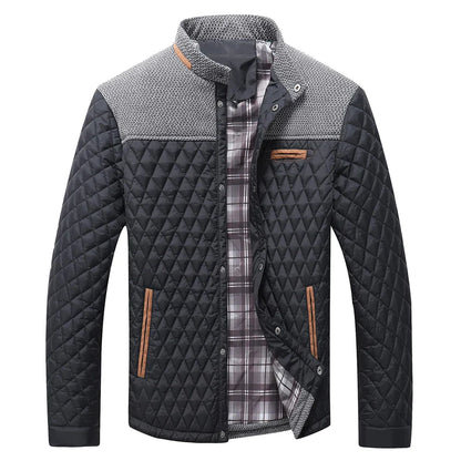 Men's Jackets Casual Bomber Coat Diamond Quilted Puffer Down Lightweight Casual Button Down High Quality Overshirt Us Size