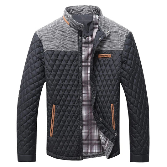 Men's Jackets Casual Bomber Coat Diamond Quilted Puffer Down Lightweight Casual Button Down High Quality Overshirt Us Size
