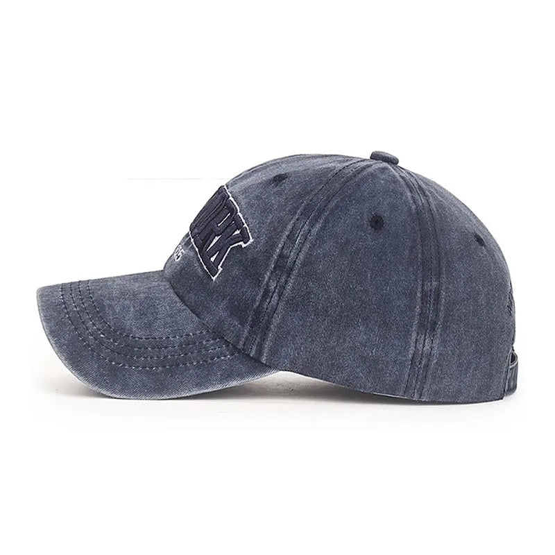 Fashion NEW YORK Embroidery Baseball Caps Outdoor Casual Adult Sun Hats Hip Hop Hat Sports Golf Caps Water Wash Snapback Hats