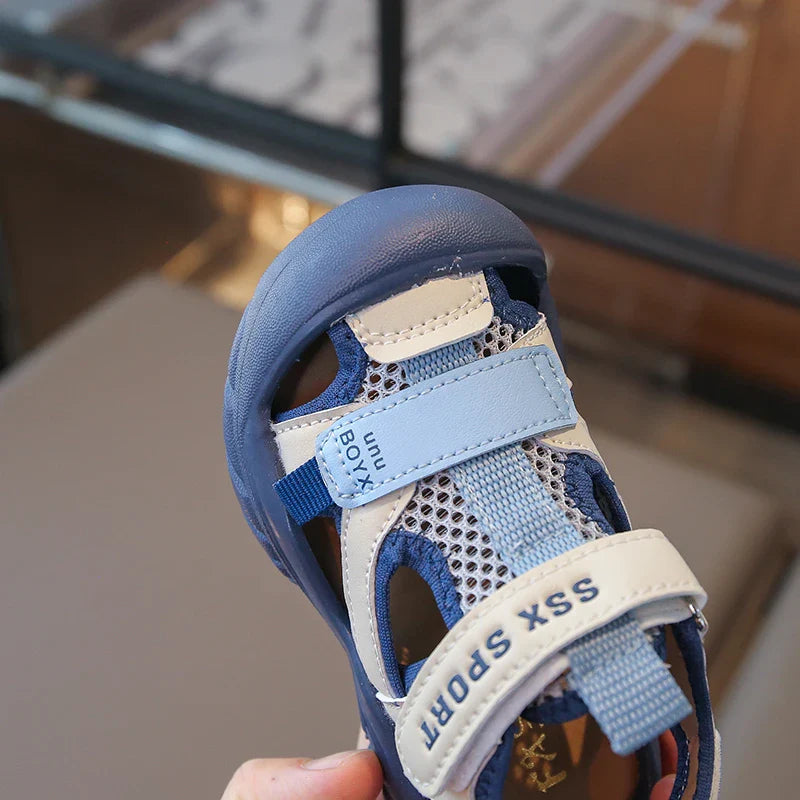 Summer Children Beach Sandals Boys Breathable Mesh Sport Sandals Baby Soft Light Kindergarten Cool Shoes