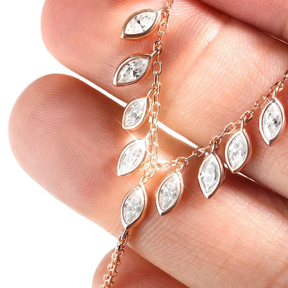 2.5*5mm Marquise Cut Bubbles Moissanite Bracelets for Women Valentine's Day Gifts Female Chain 100% 925 Sterling Silver