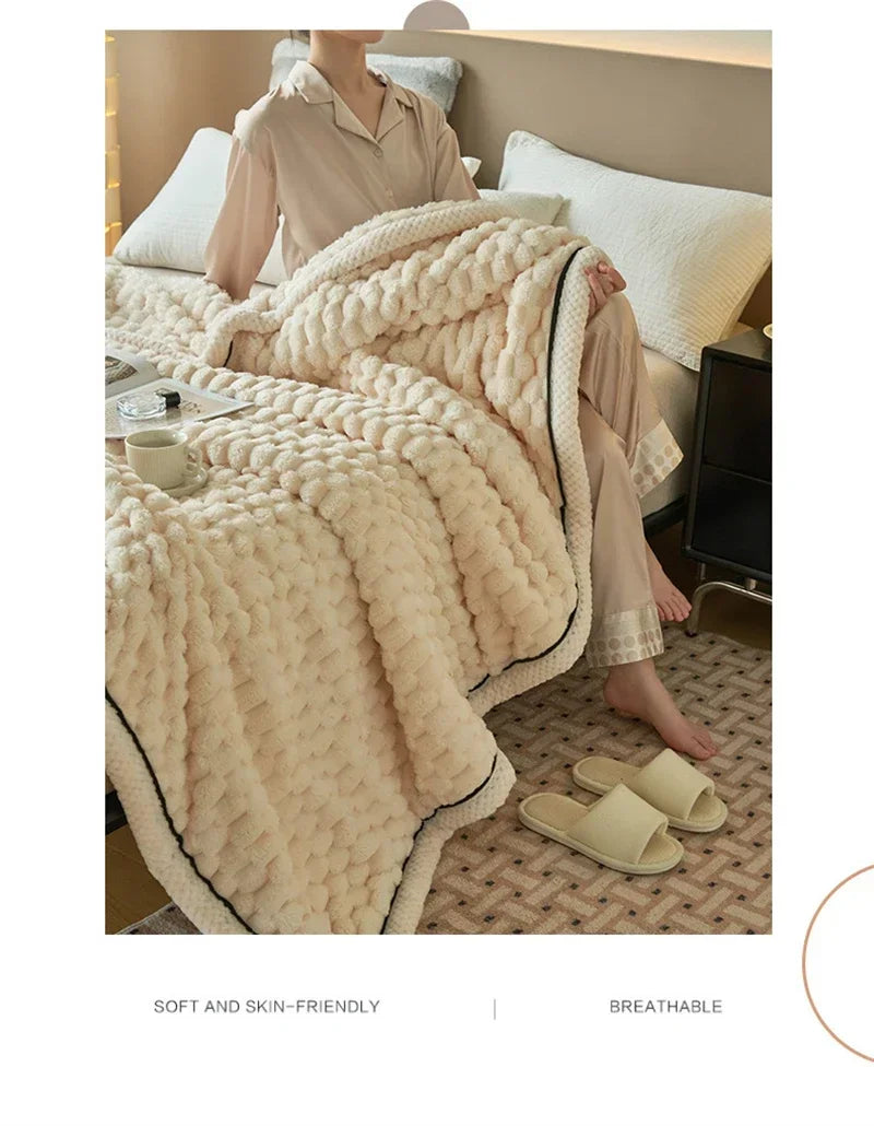 Turtle Velvet Autumn Winter Warm Sleeping Blanket Soft Comfortable Flannel Fleece Blankets for Bed Cozy Fluffy Warmth Blanket