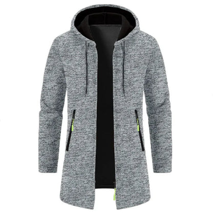Men's Hoodies SpringAutumn CasualSolid Hooded Zip-Up Sweatshirts LongSleeve Knit Hoodie Men Sweatshirt Streetwear Hoody Cardigan