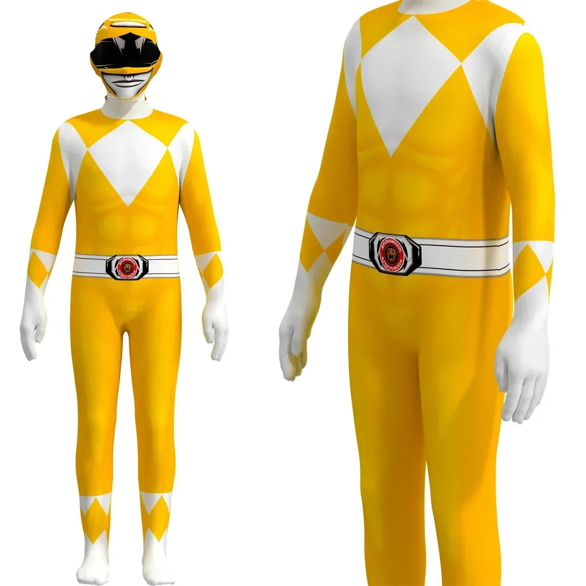 Fantasia Power Samurai Rangers Cosplay Costume Kids Adult Morpher Mighty Morphin Superhero Mask Halloween Jumpsuit Zentai Suit