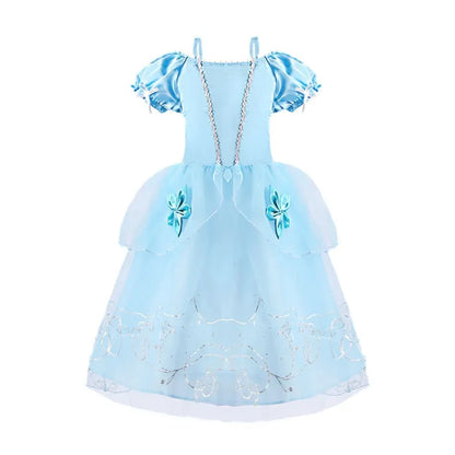 Rapunzel Dress for Girls Cinderella Belle Dress Up Fantasy Children Birthday Party Princess Costume Kids Halloween Clothes