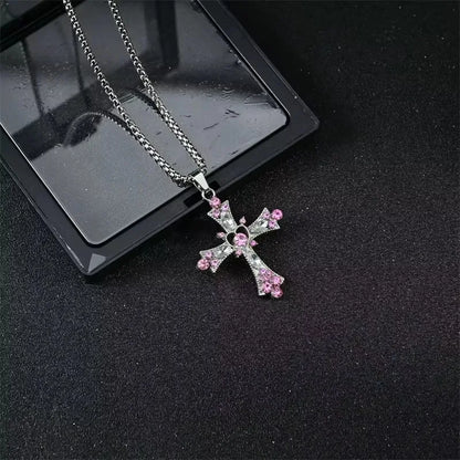 European And American Fashion Personality Retro Gothic Cross Necklace For Men And Women Street Hip-Hop Trendsetters Versatile Pe