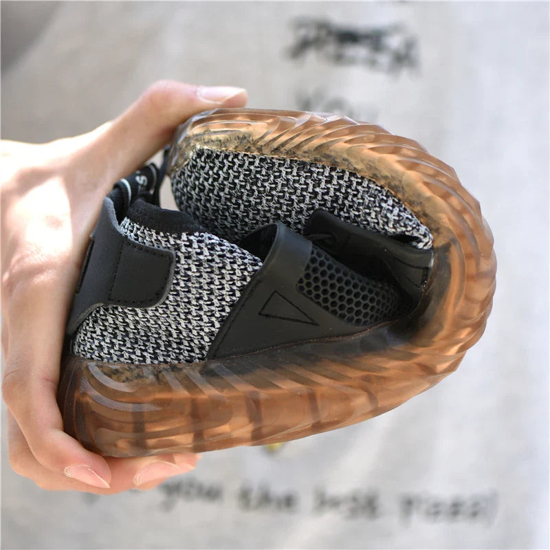 Safety Shoes Men With Steel Toe Cap Anti-smash Men Work Shoes Sneakers Light Puncture-Proof Indestructible Anti-smash Shoes