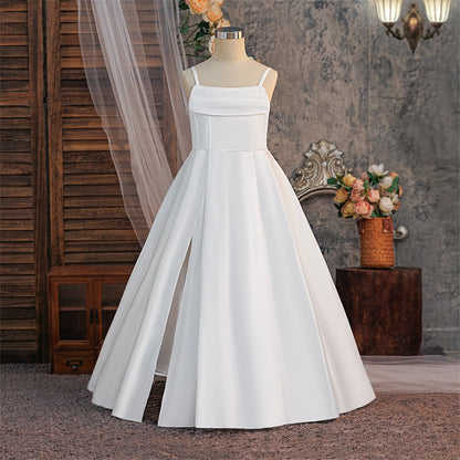 Vestidos de Meninas para Festa de Batismo de Verão Dama de Honra Vestido Elegante para Casamento Aniversário Noite Princesa Menina Primeira Comunhão Fantasia de Formatura
