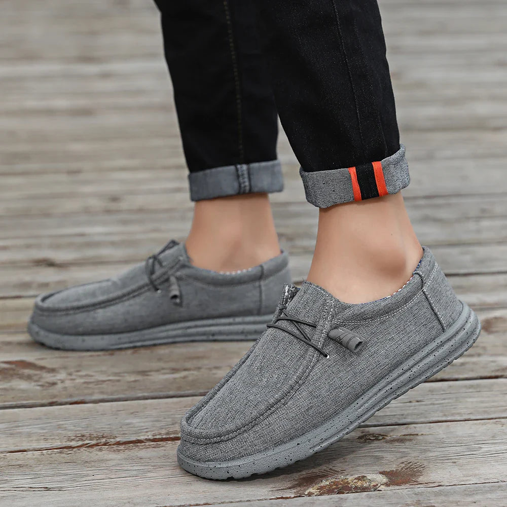 Plus Size Men's Solid Color Breathable Slip On Classic Loafer Shoes Comfy Casual Durable Lightweight Walking Shoes