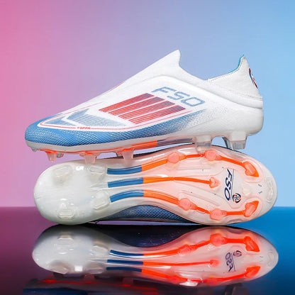 Men Football Boots Training Cleats Soccer Shoes FG Ultralight Breathable Drop Shipping Match Sport Long Spikes Indoor Sneakers