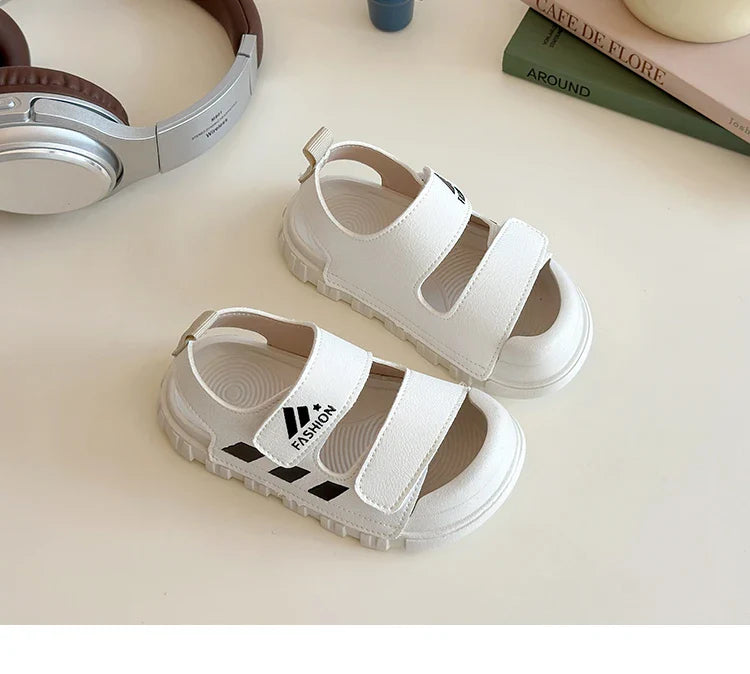 Kids Sandals Children Summer Beach Shoes for Boys Girls Toddlers Little Boy Sandals Fashion 2025 New Toes-covered Anti-kick Soft