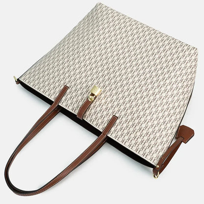 CH Elegante Luxo Leve Prática Com Bolsas Cor Pura Simples Grande Capacidade Casual Resistente Marca Bolsa Feminina Bolsa de Ombro