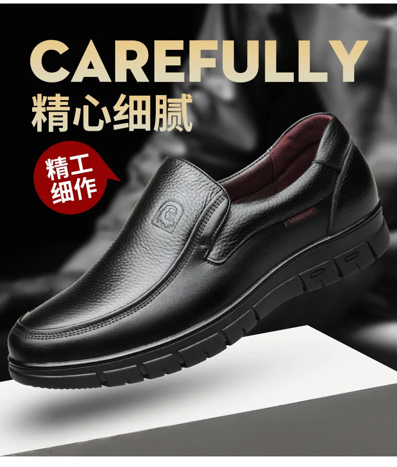 Handmade Shoes Genuine Leather Casual Shoes For Men Flat Platform Walking Shoes Outdoor Footwear Loafers Breathable Sneakers