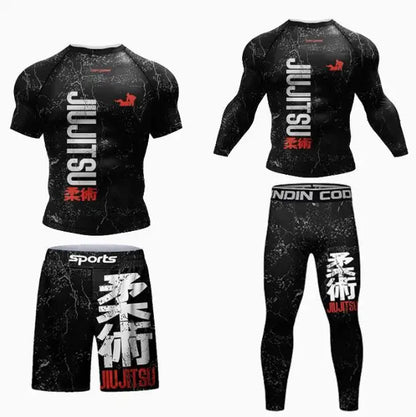 Ensembles de survêtement d'entraînement Rashguard pour enfants, combinaison de sport pour figurines, uniforme de grappin