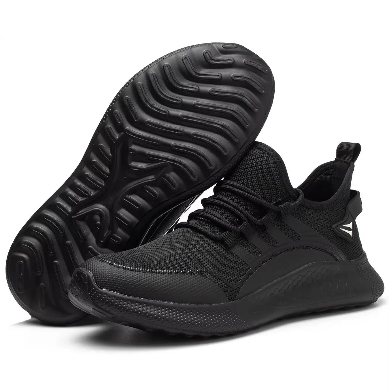 Men's Safety Shoes Anti- Crush Steel Toe Puncture Resistant Kevlar Lightweight Breathable Upper Slip-On Work Shoes