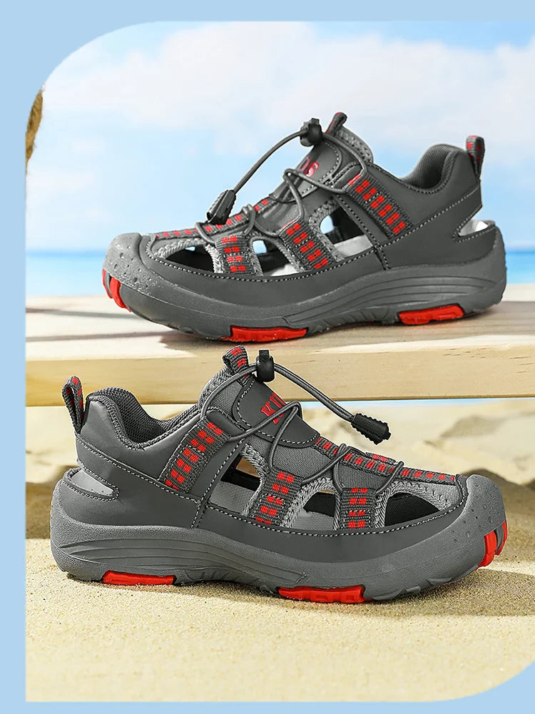 Summer New Children's Outdoor Beach Sandals Anti slip and Wear Resistant Mountaineering Shoes Fashion Casual Breathable Sandals