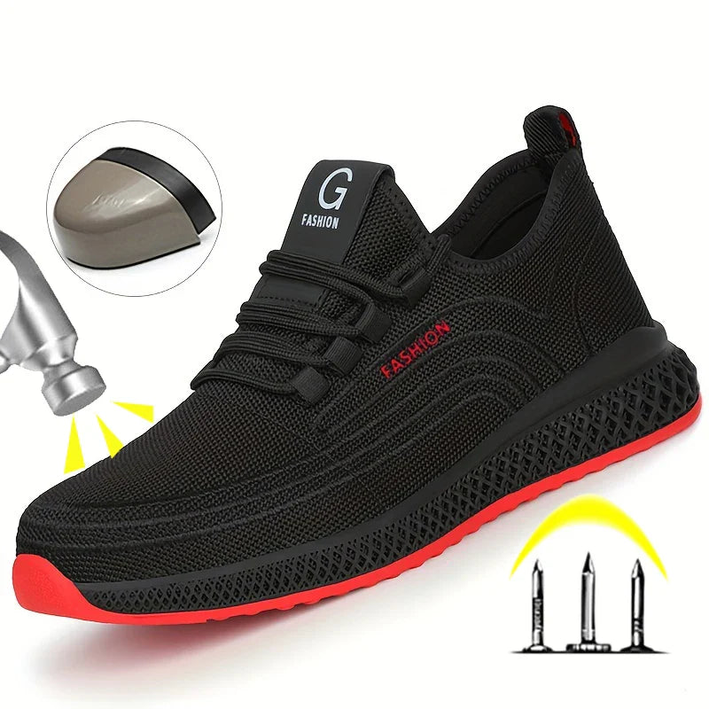 Steel Toe Protective Work Shoes Anti Smash Safety Shoes Men Women Light Work Sneakers Breathable Anti-Stab Indestructible Shoes