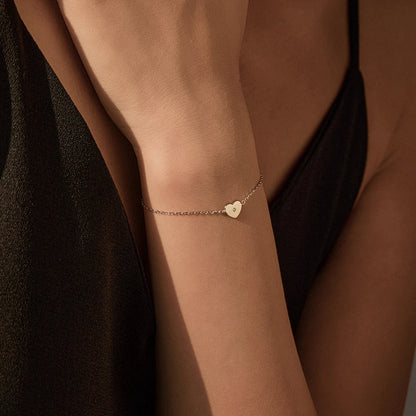 D Color Moissanite Bracelet 925 Sterling Silver Simple Heart Daily Link Chain Bracelet For Women Fine Jewelry With Box