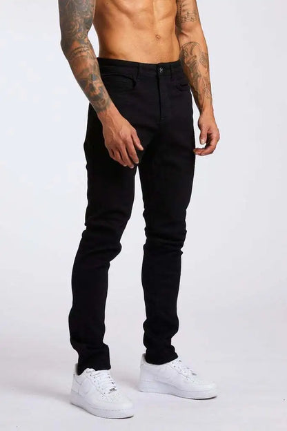 1pc men's elastic daily travel American street, regular banana pants jeans