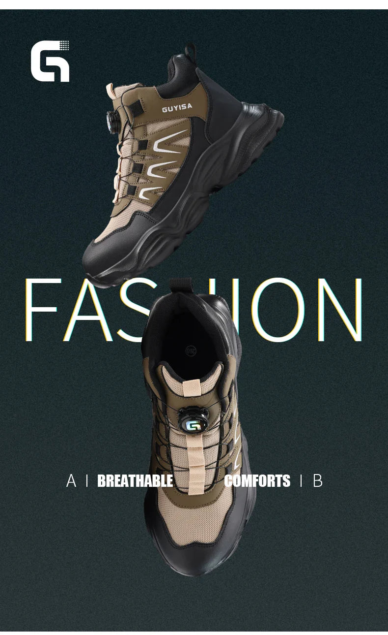 High-top men's work shoes and workwear series for all four seasons