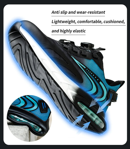 Rotating buckle lightweight and breathable work shoes, protective shoes, industrial safety, puncture resistant steel toe shoes