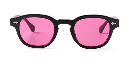 Fashion Transparent Blue Round Sunglasses Women Men 2024 Retro Rivet Tortoise Small Square Sun Glasses UV400 Lunettes De Soleil