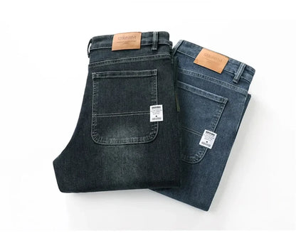 2025 Novo Estilo Y2 Primavera e Outono Jeans Folgados Masculinos Calças Retas Largas Casuais de Negócios Marca Roupas Masculinas
