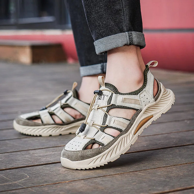 Mens Sandals Summer Outdoor Walking Fashionable Comfortable Soft Beach Water Shoes Daily Versatile Breathable Commuting Sneakers