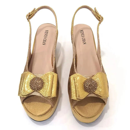 Specially Designed Black African Women's Round Toe High Heels Suitable for Wedding Party