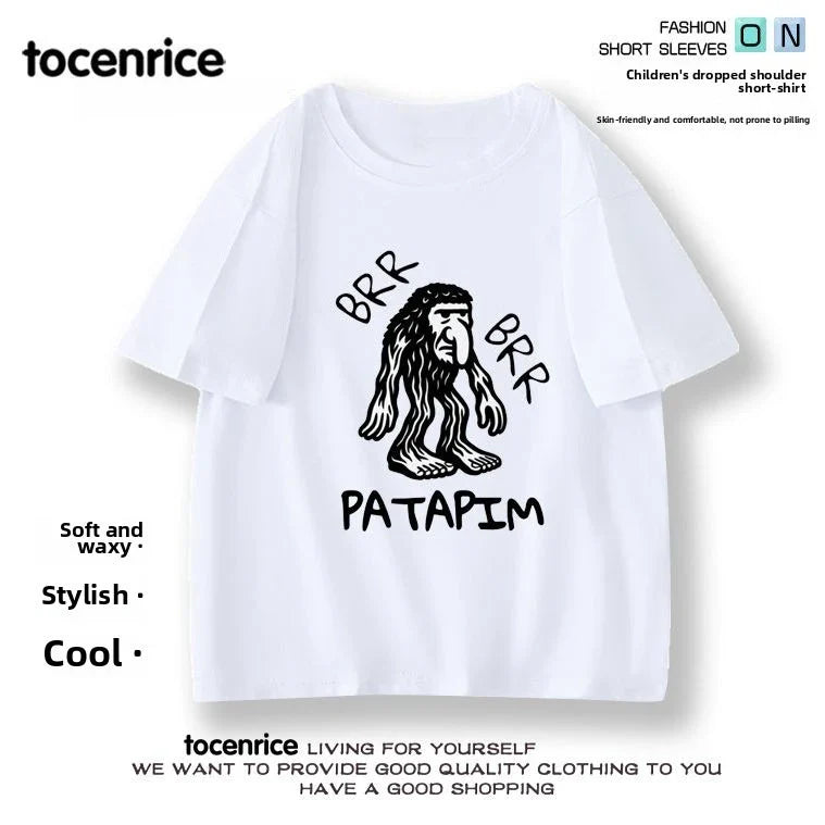 Children's Summer High Quality Cotton Short Sleeve Parent-Child Clothing Trend T-Shirt