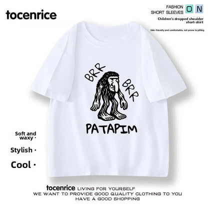 Children's Summer High Quality Cotton Short Sleeve Parent-Child Clothing Trend T-Shirt