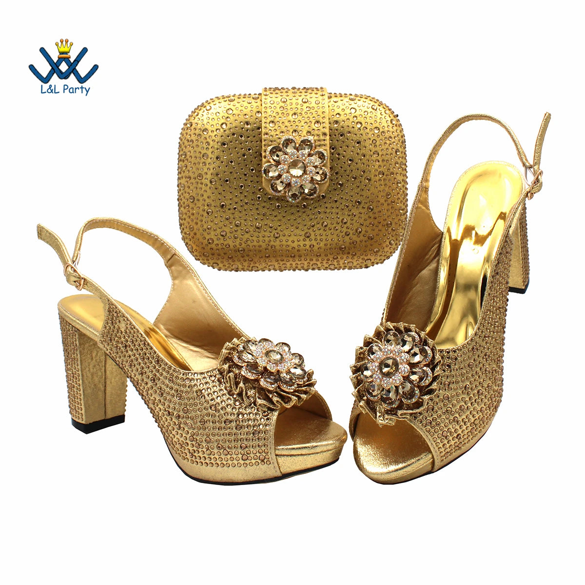 Latest African Women Shoes and Bag Set in Royal Blue New Design Italian Ladies Pumps for Garden Party