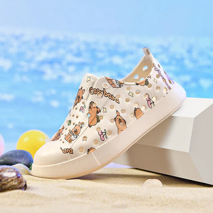 Cartoon Printing Boys Barefoot Shoes Summer Beach Non-slip Comfortable Kids Shoes Cute Closed Toe Breathable Girls Sandals