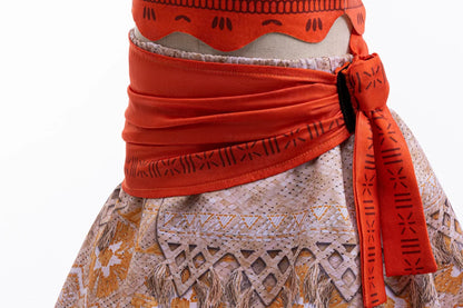 Moana Cosplay Dress For Girl New Little Girl Two Piece Suit Children Geometric Print Clothes Halloween Carnival Outfit Moana