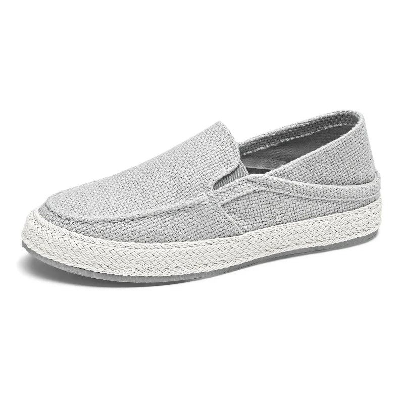 Summer Casual Loafers Men Breathable Slip On Urban Shoes Men Classic Linen Canvas Sneakers Male Light Flats Lazy Shoes Cheap