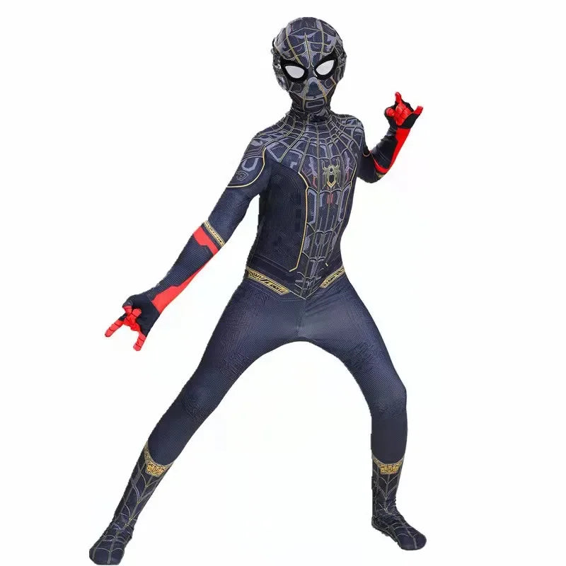 2026 High Quality Superhero Spidermans Costume Bodysuit For Kids Adult Spandex Zentai Halloween Party Cosplay Jumpsuit
