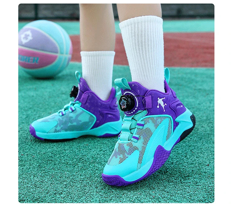 New Children's Basketball Shoes Mesh Breathable Sports Shoes For Teenagers Non-Slip Wear-Resistant Basketball Sneakers Kids
