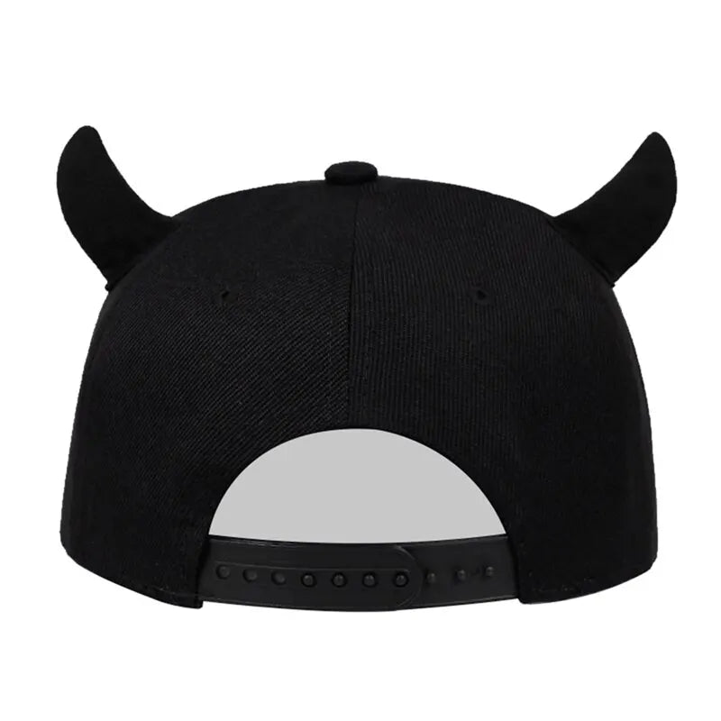 Unisex Horns Snapback Hip-hop Hats Spring and Autumn Outdoor Adjustable