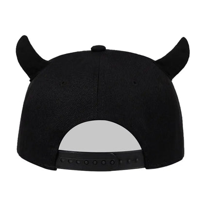 Unisex Horns Snapback Hip-hop Hats Spring and Autumn Outdoor Adjustable