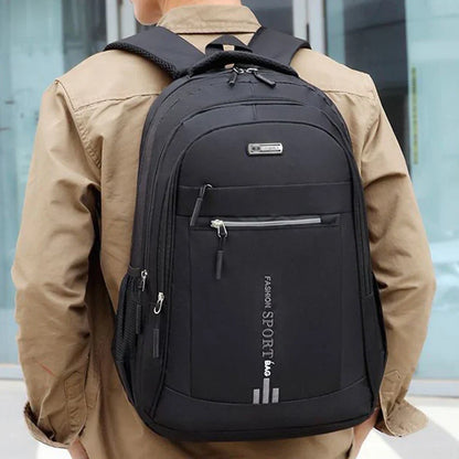 Handy Versatile Contrast-Zip Backpack Multi-color Adjustable-strap Lightweight for School Sports Commute Casual Stylish Bag