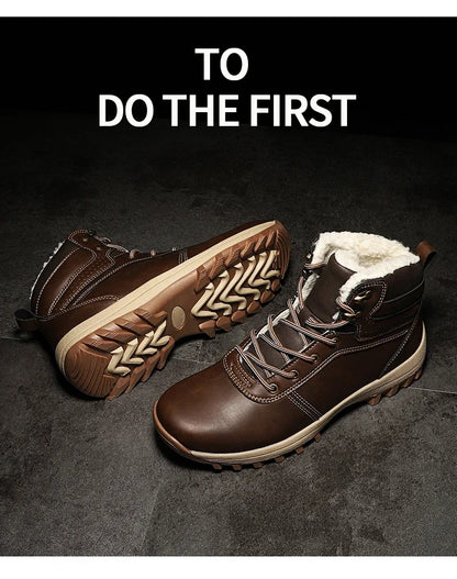 Men Boots High Quality Hking Shoes High Top Shoes Tactical Sneakers Snow Wniter Boots Outdoor Mountaineering Camping Thick Sole