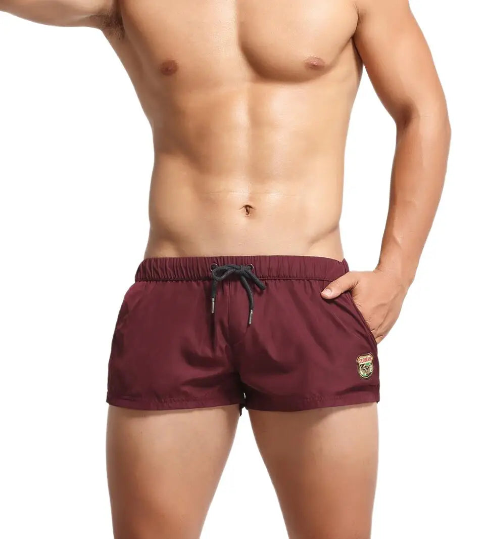 Men's Summer Beach Shorts Swimwear Trunks Board Short Pants Male Gym Shorts Swim Surf Fitness Quick Dry Shorts
