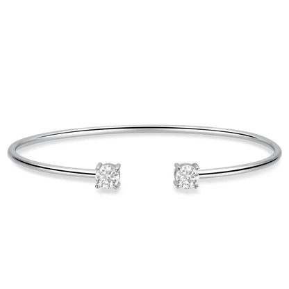 5mm 0.5ct Round Cut Moissanite Bracelet for Women S925 Silver Plated 18K Gold GRA Certified Wedding Charm Bracelet Jewelry