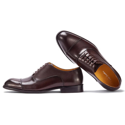 Leather Oxford Dress Shoes British Retro Formal Business Wedding Derby Shoes