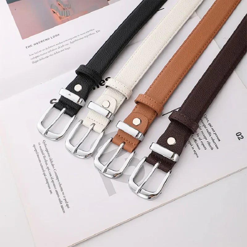 Women Leather Belts High Quality Fashion Best Matching Dress Jeans Belts for Lady Women's Dress Luxury Designer Brand LB2146