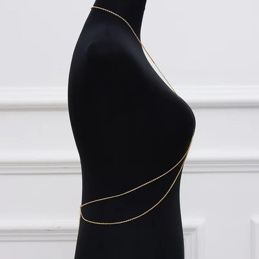 Trendy Cross-Body Body Chain ✨ Sexy Minimalist Integrated Link Jewelry – Versatile Fashion Accessory & Gift for Women