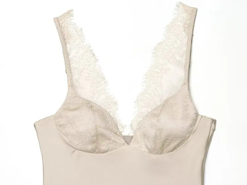 Women's Satin Lace Camisole - Sexy V-Neck Sleeveless Top for Summer, Perfect for Party & Beach Outfits, Comfortable Silky Feel